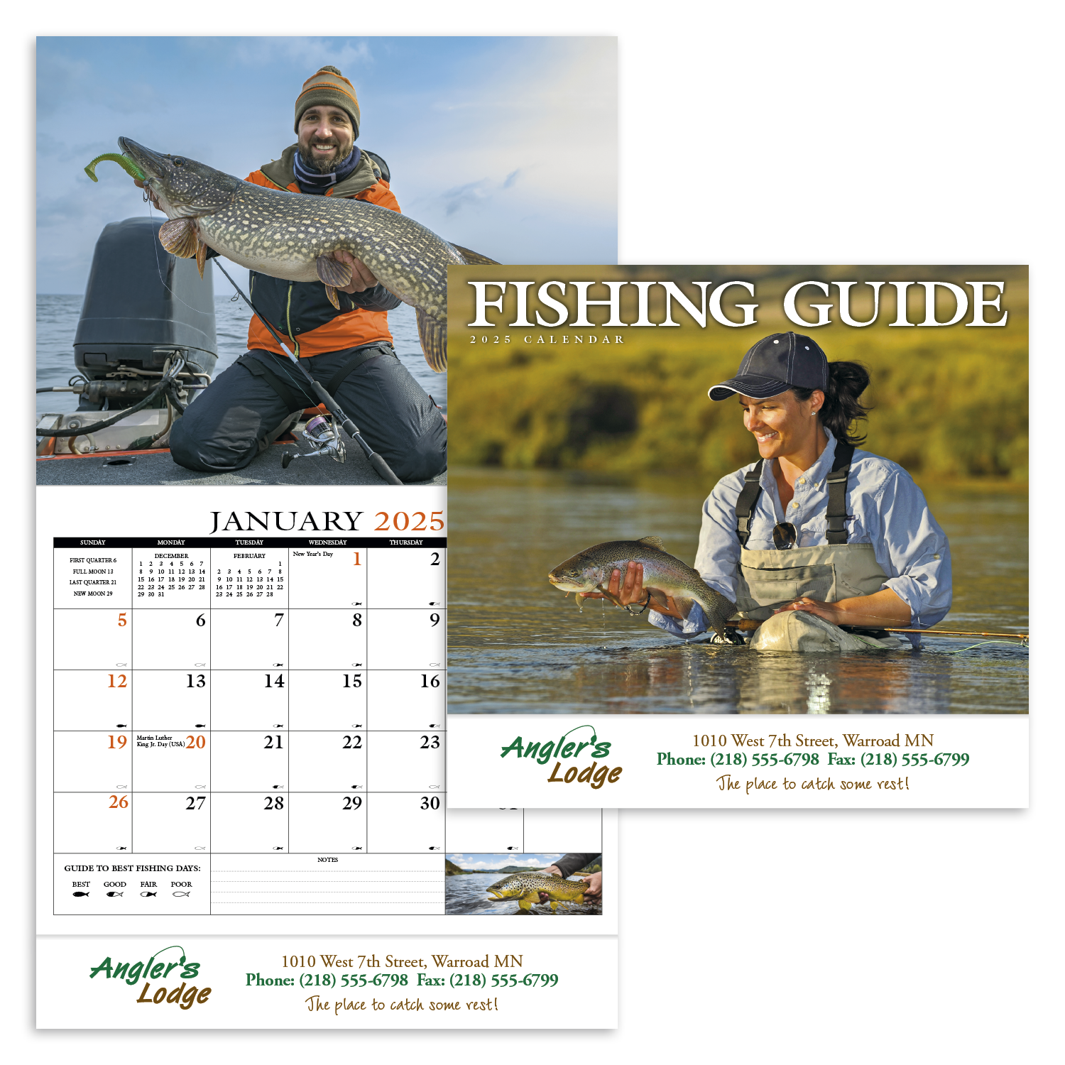 HotLine® Products Fishing Guide Appointment Calendar - Stapled 6