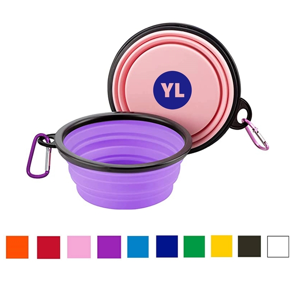 Collapsible TPE Pet Bowl with Carabiners 2