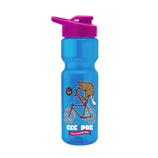 Blazer 28oz Transparent Bike Bottle w/Drink-thru Lid 992