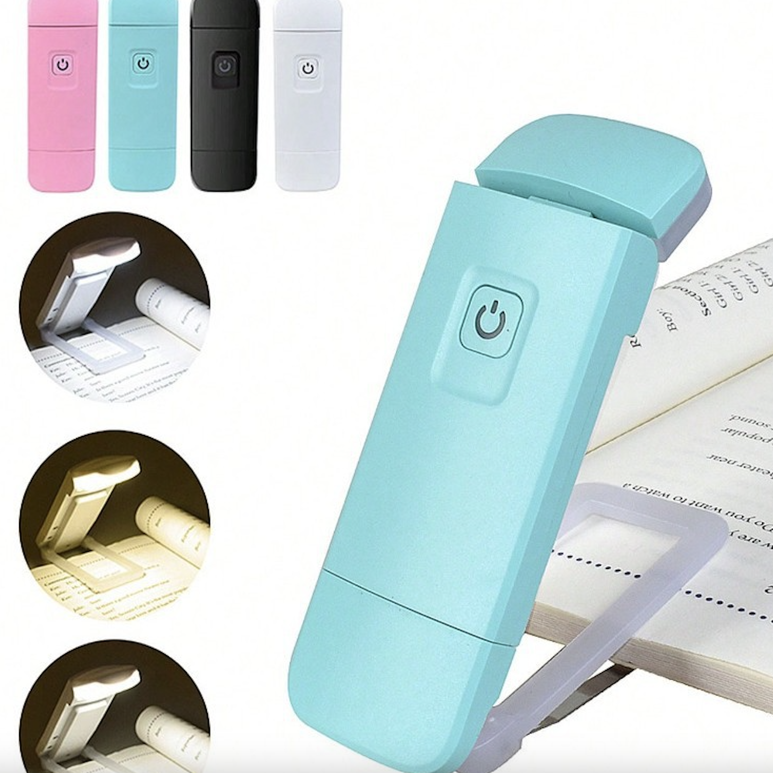 LED Mini USB Charging Eye-protecting Folding Book Holder Lamp 9