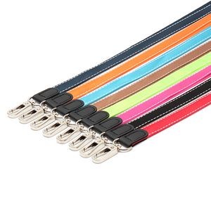 Lanyard Dual Colored 3 Pockets PU Leather Card Holder 10