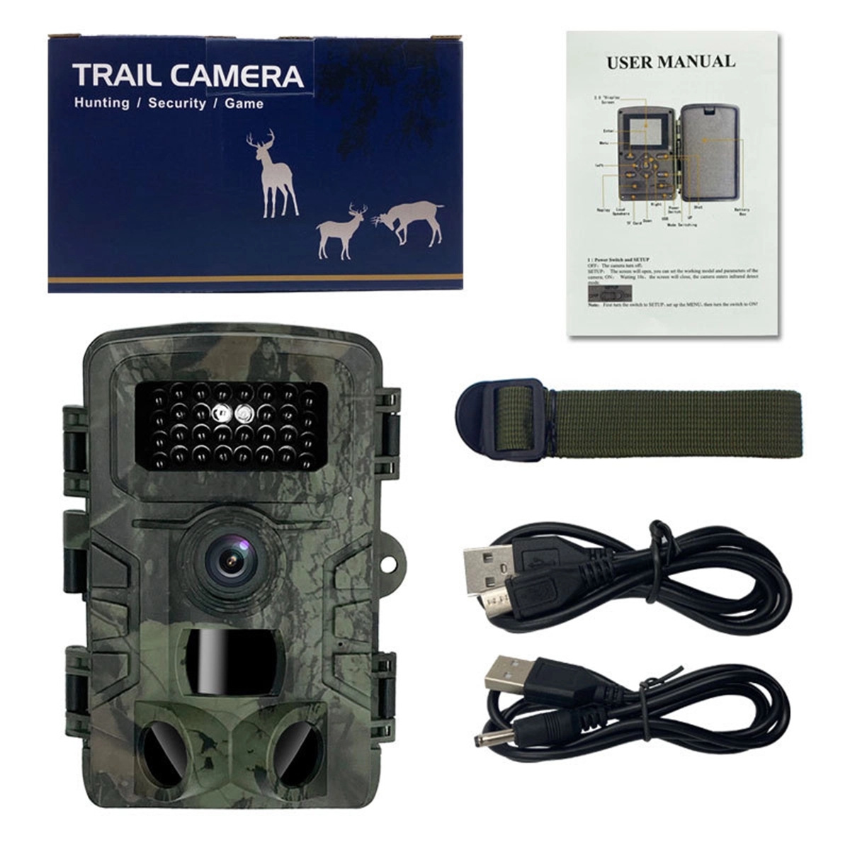 120 Degrees Wide-Angle Trail Hunting Camera 36MP 1080P 2