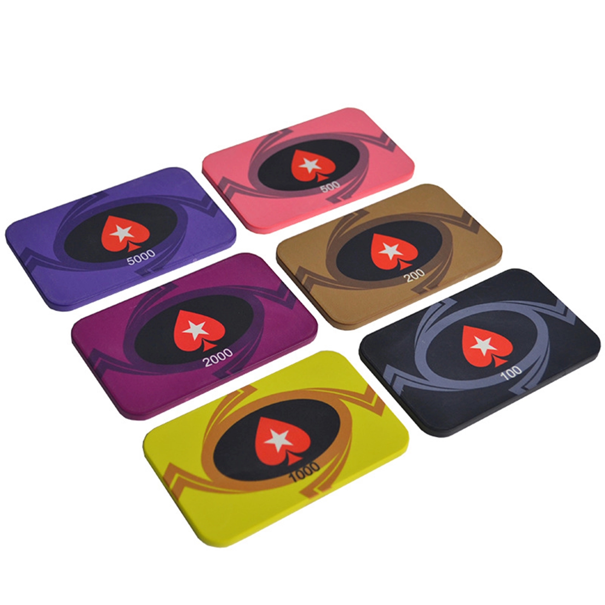 Rectangular Poker Chips Full Color 5