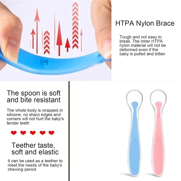 Silicone Baby Feeding Spoon - BPA-Free Soft Tip Fork 3