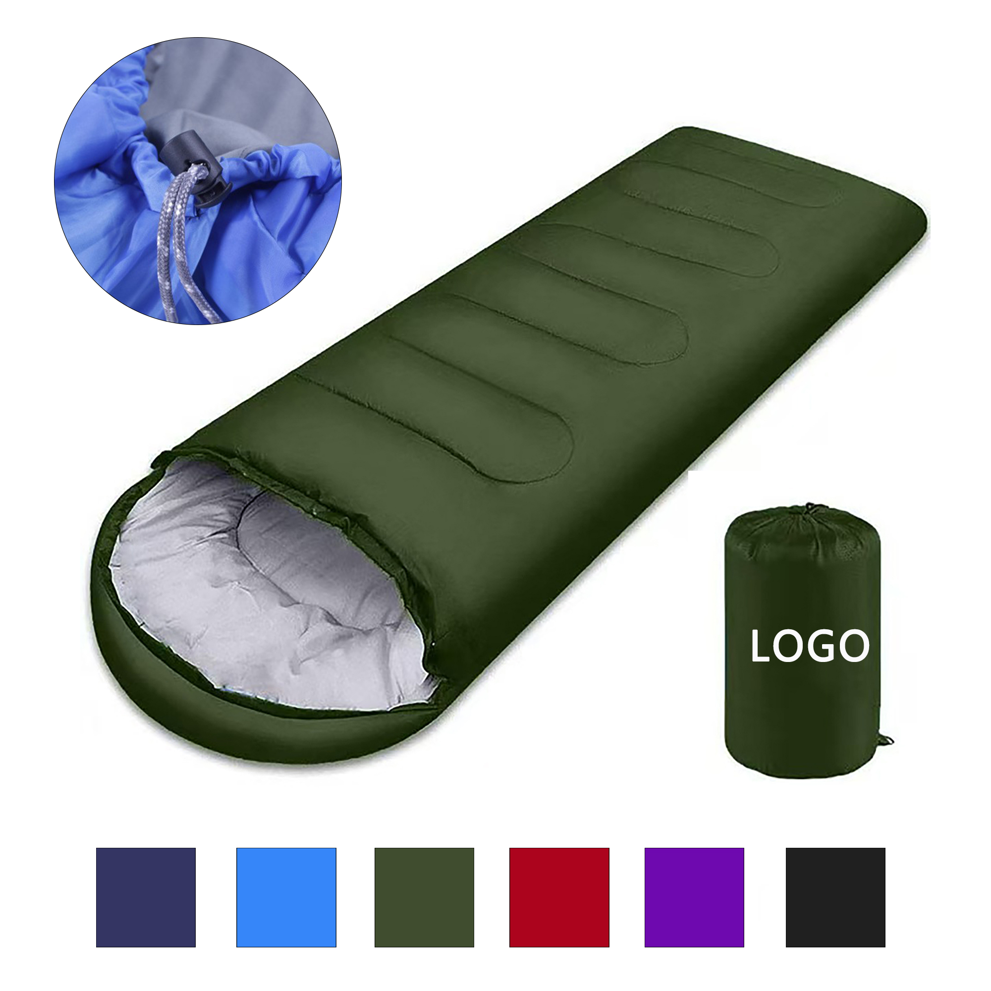 Portable Warm Polyester Camping Sleeping Bag For Adults 2