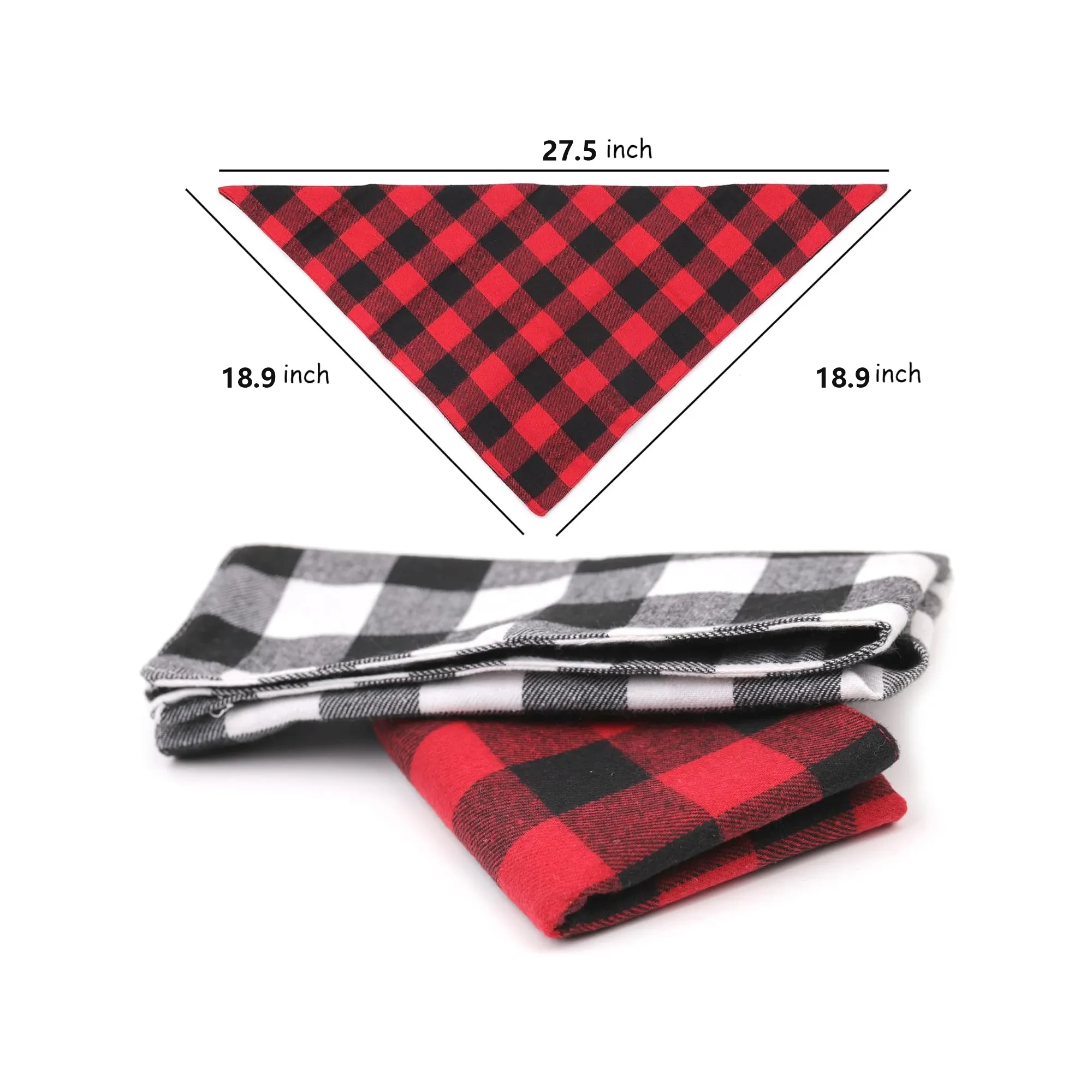 Pet Triangle Classic Plaid Scarves Dog Bandana 8
