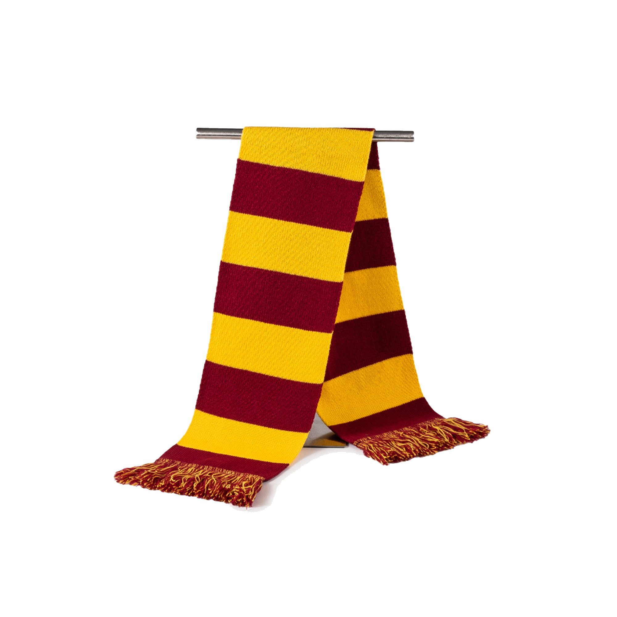 Jacquard Knit University Scarf With Fringe 2