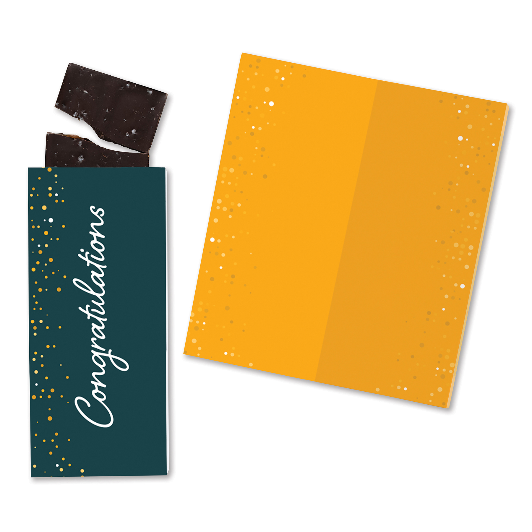 One Color Foil-Stamped Stock Gratitude Sweeter Cards with Sea Salt Caramel Chocolate Bar 3