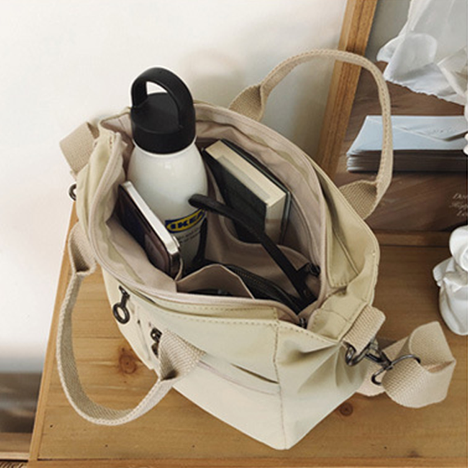 Nylon Lightweight Crossbody Tote Bag 7