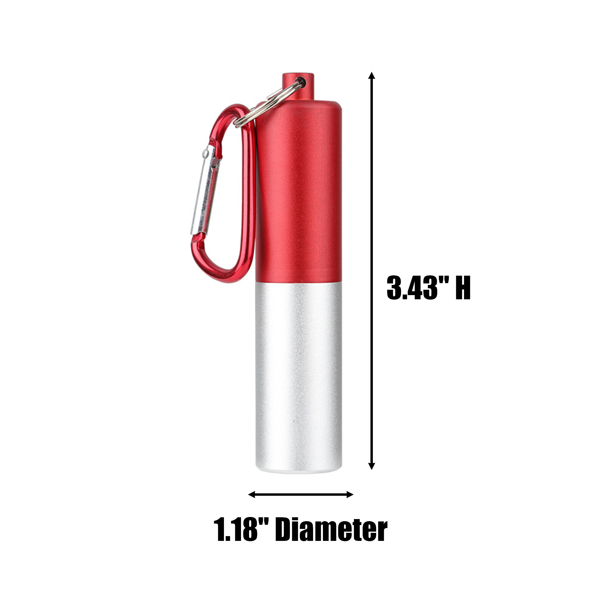 Mini Power Bank With Carabiner 2600 mAh 1.18" Diameter x 3.43" Height 4