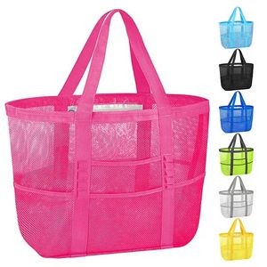 Mesh Beach Bag, custom tote bag with logo imprint 1