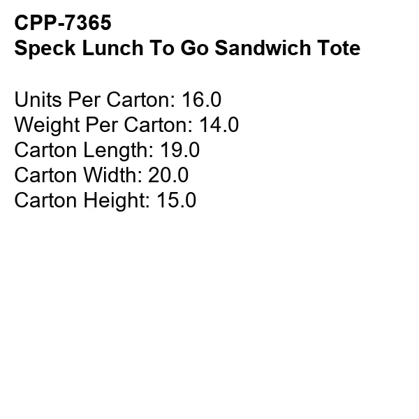 Speck Lunch To Go Sandwich Tote 10