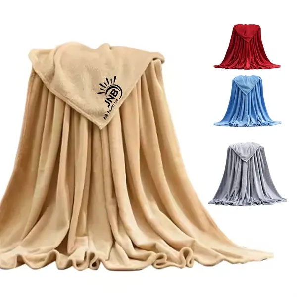 Solid Color Coral Fleece Blanket