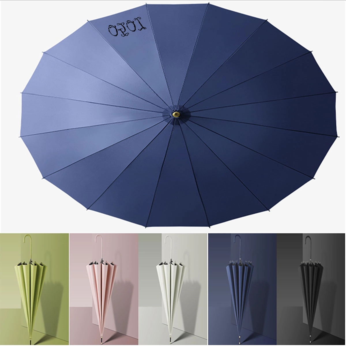 Large Windproof Umbrella With Black Anti-Uv Coating 1