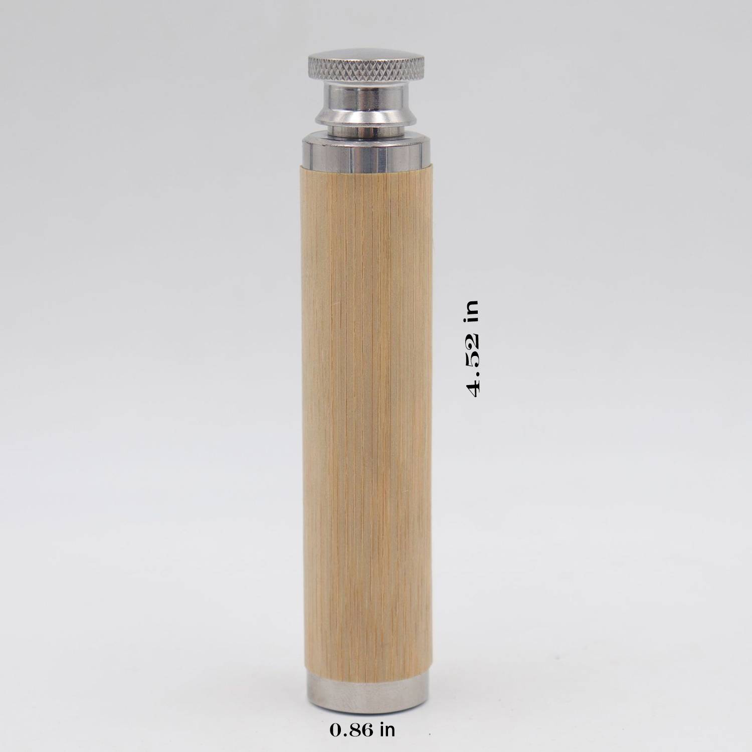 1.5oz Bamboo Stainless Steel Wine Decanter 7