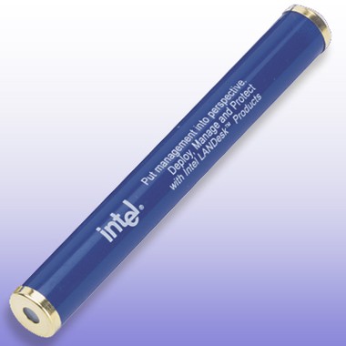 Blue Plastic Kaleidoscope with Brass Ends 2