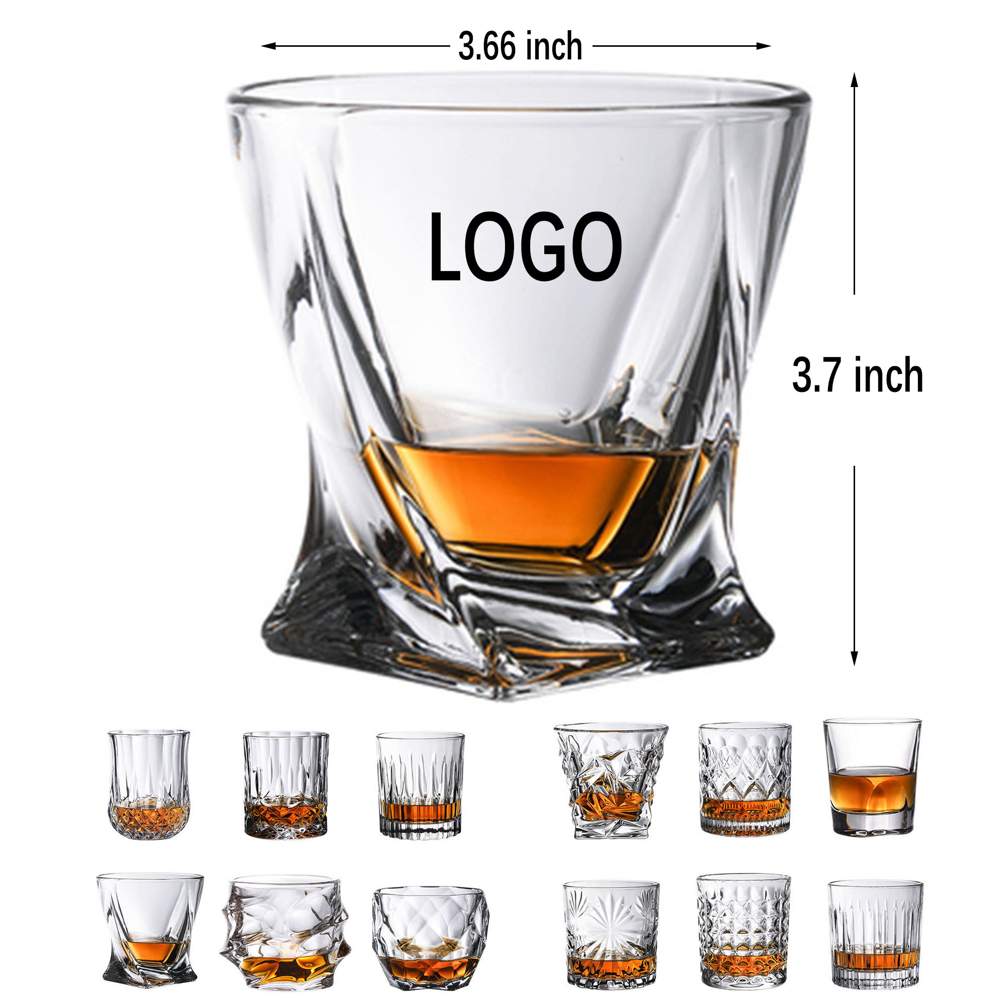Whiskey Glass 9.47 Oz Drinking Tumbler 2