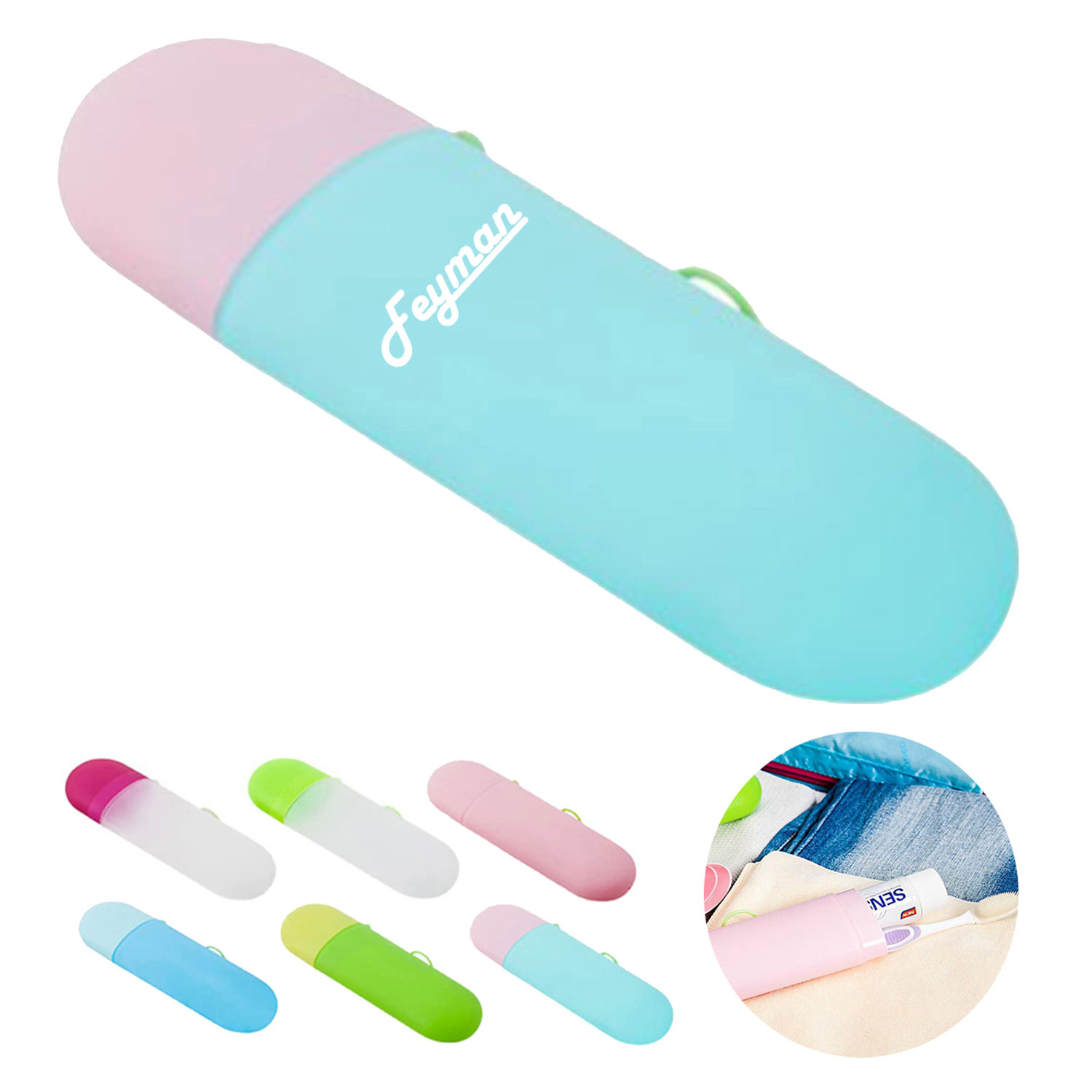 Candy Colored Portable Wash Toothbrush Box 2