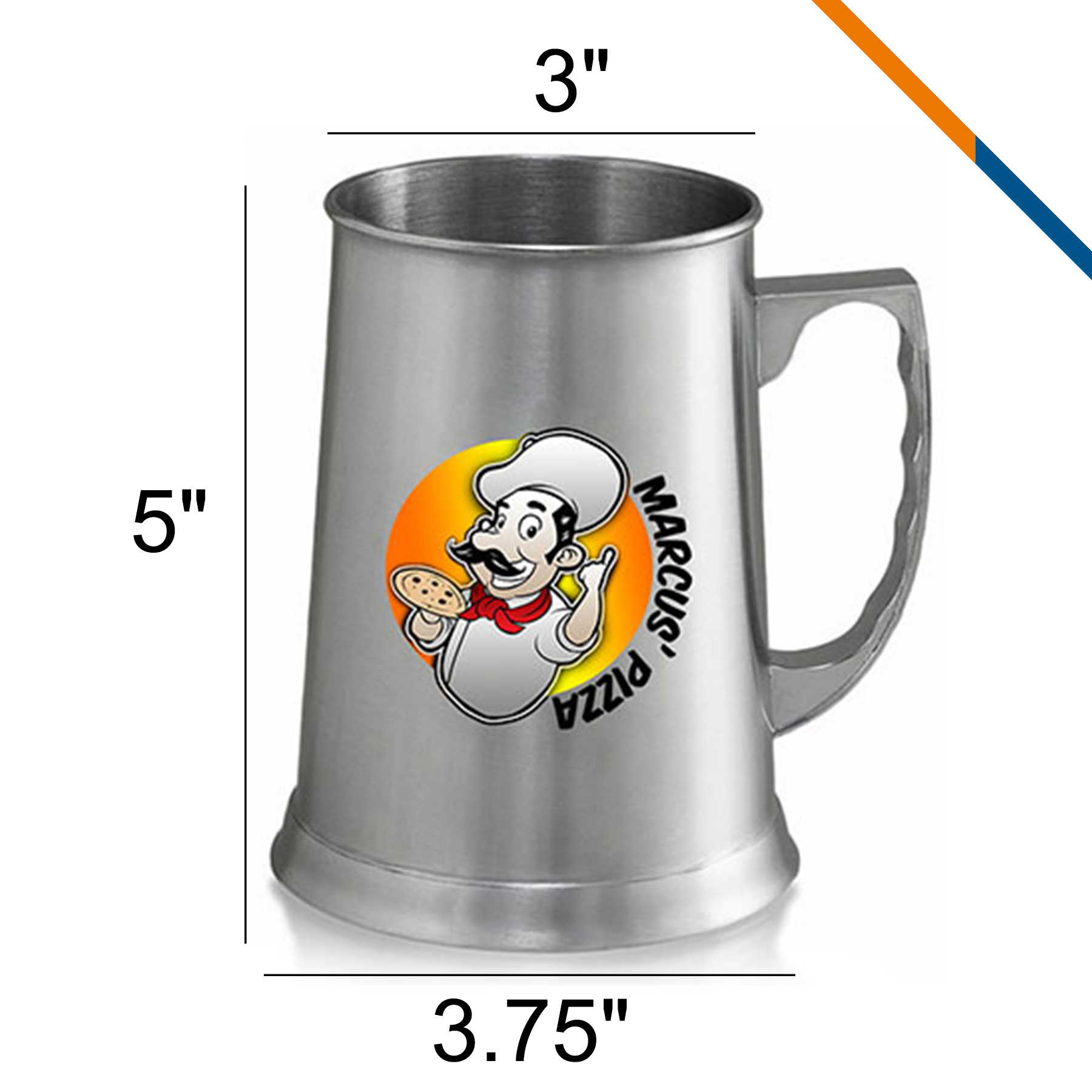 Logya Stainless Steel Beer Mug - 13.5 OZ. 4