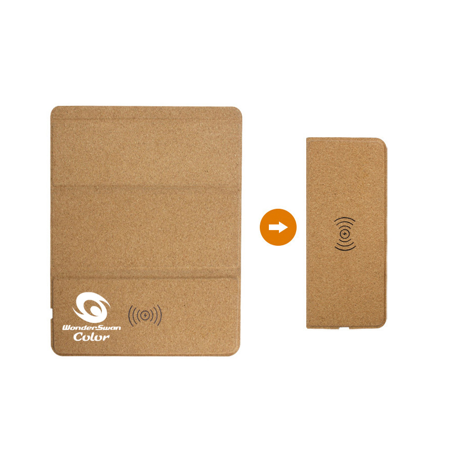 Multi-Function Foldable Wireless Charger with Phone Stand & Cork Mousepad 6