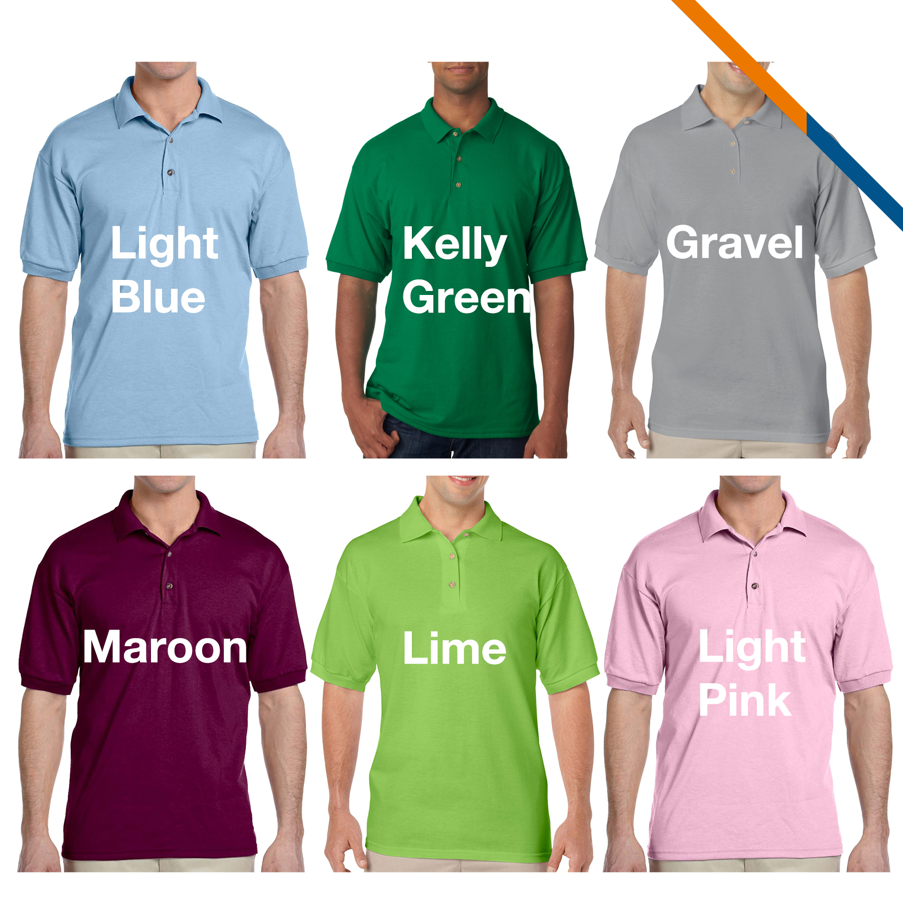 Gildan® 5.6oz 50/50 Cotton/Polyester Polo Shirts 6