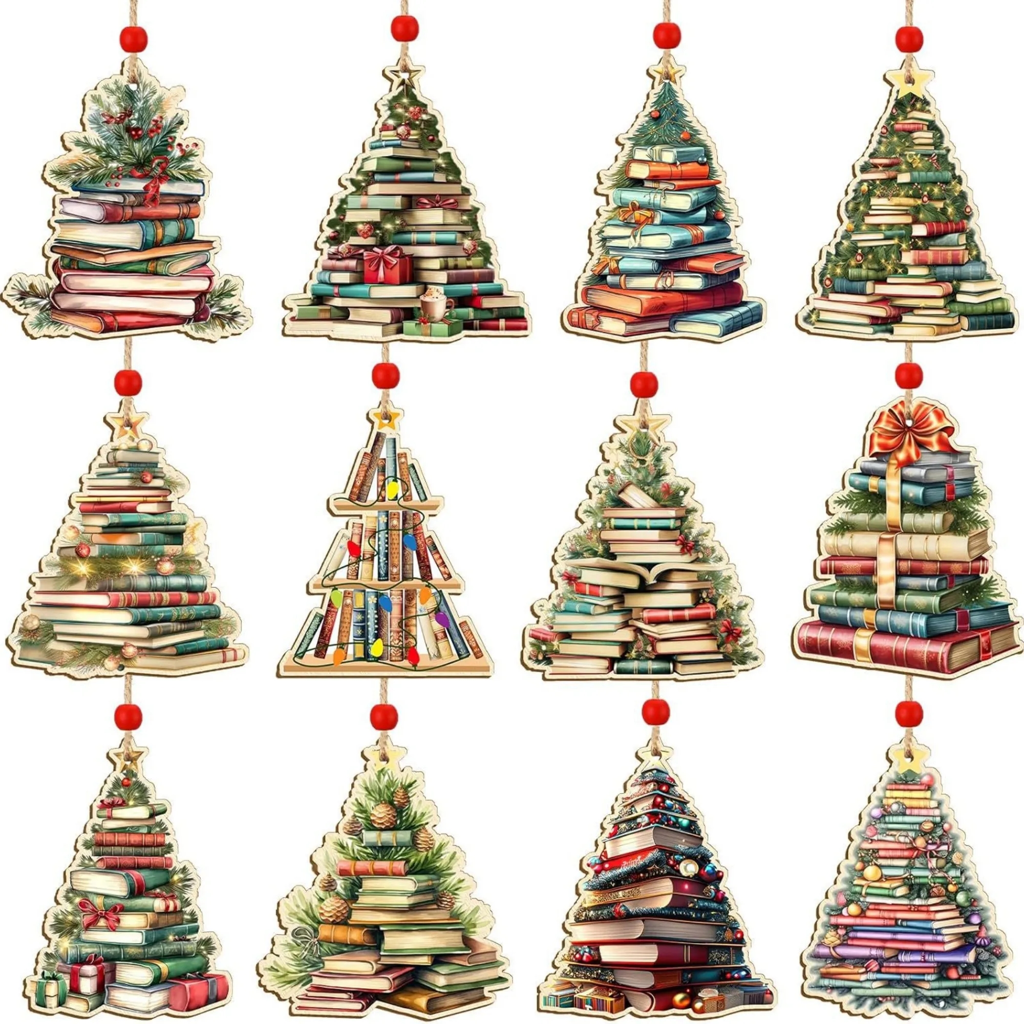 Christmas Tree Ornament Slice Wooden 4