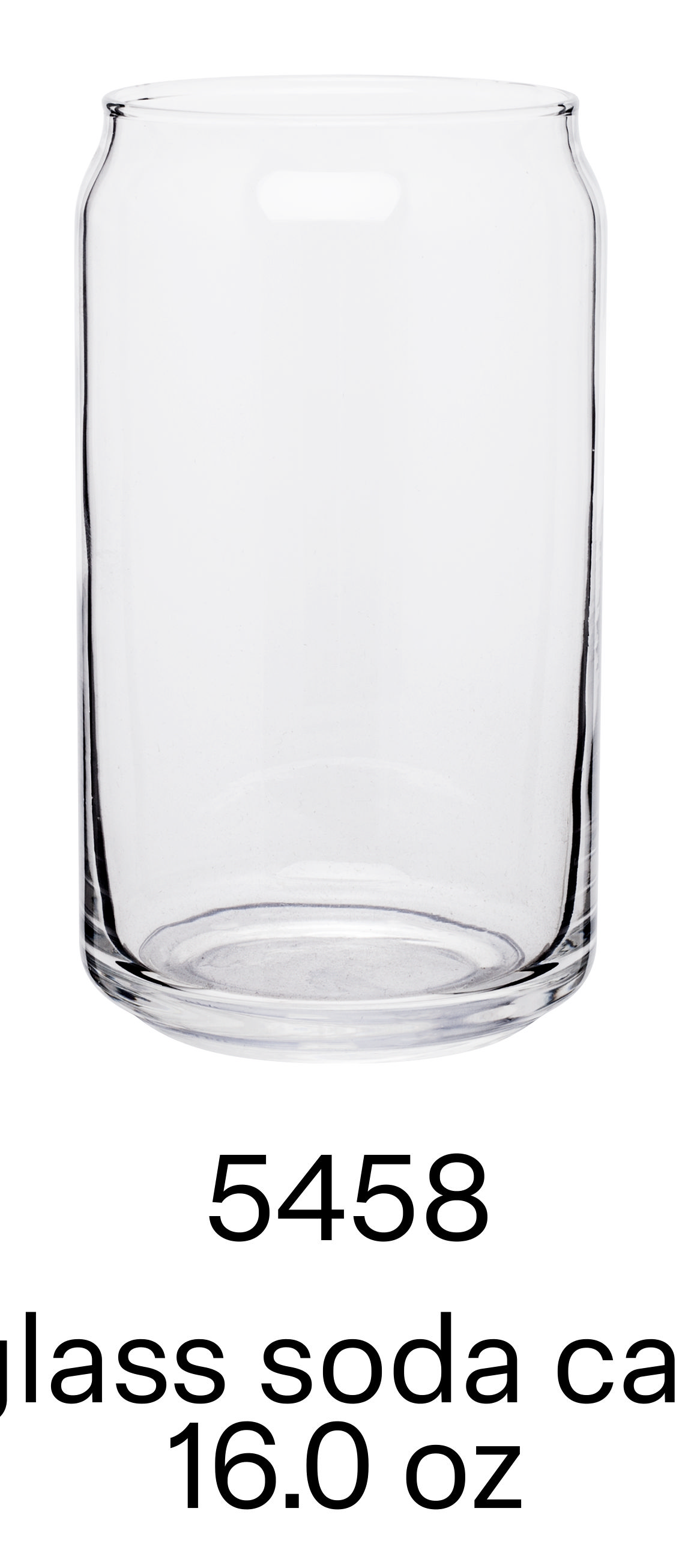 16 oz plain glass soda can