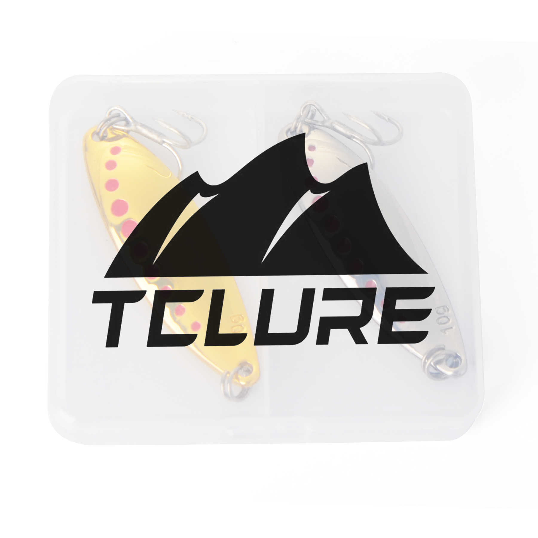 2 Pieces Fishing Spoon with Plastic Case 2