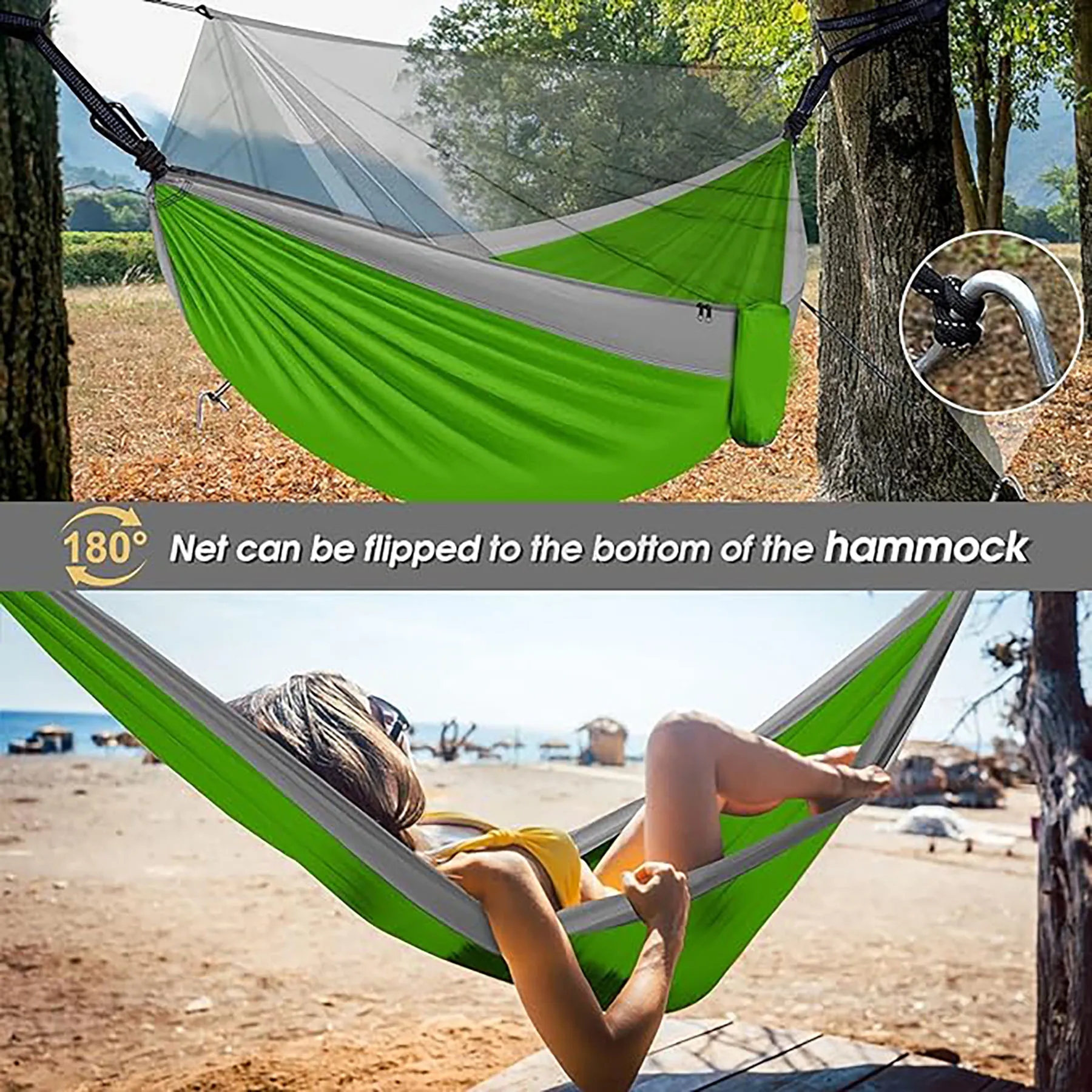 Camping Hammock with Mosquito Net 6