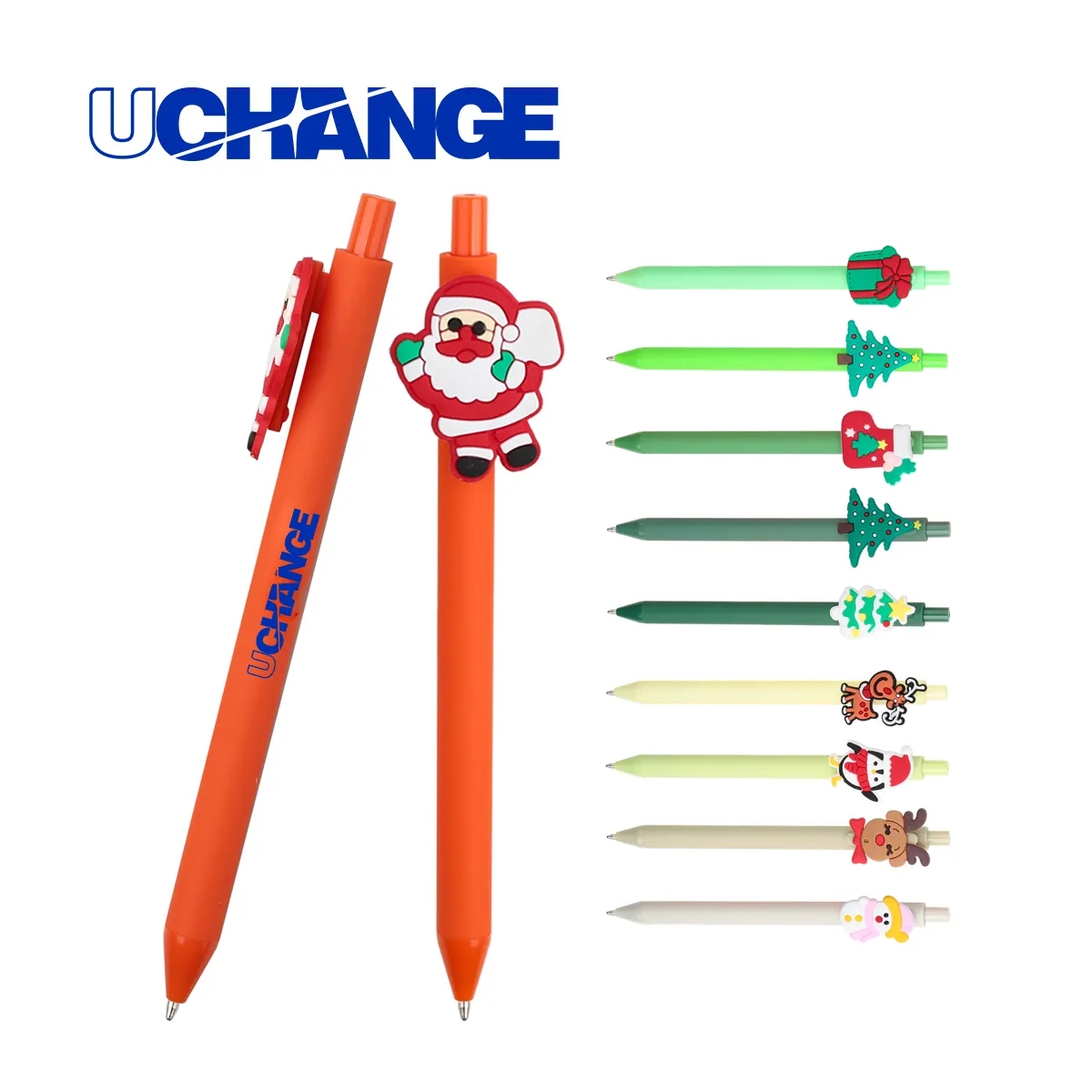 Ballpoint Click Pen With Soft PVC Holiday Topper 6