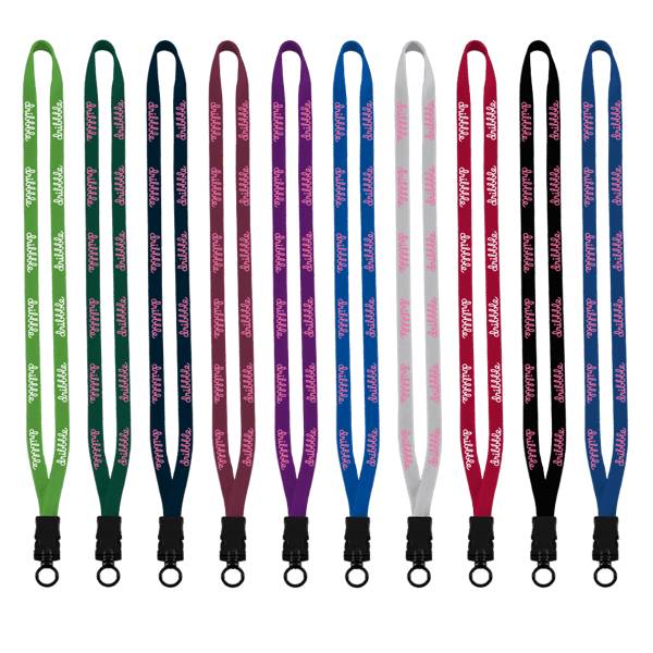 1/2" Cotton Lanyard with Plastic Snap-Buckle Release & O-Ring 14