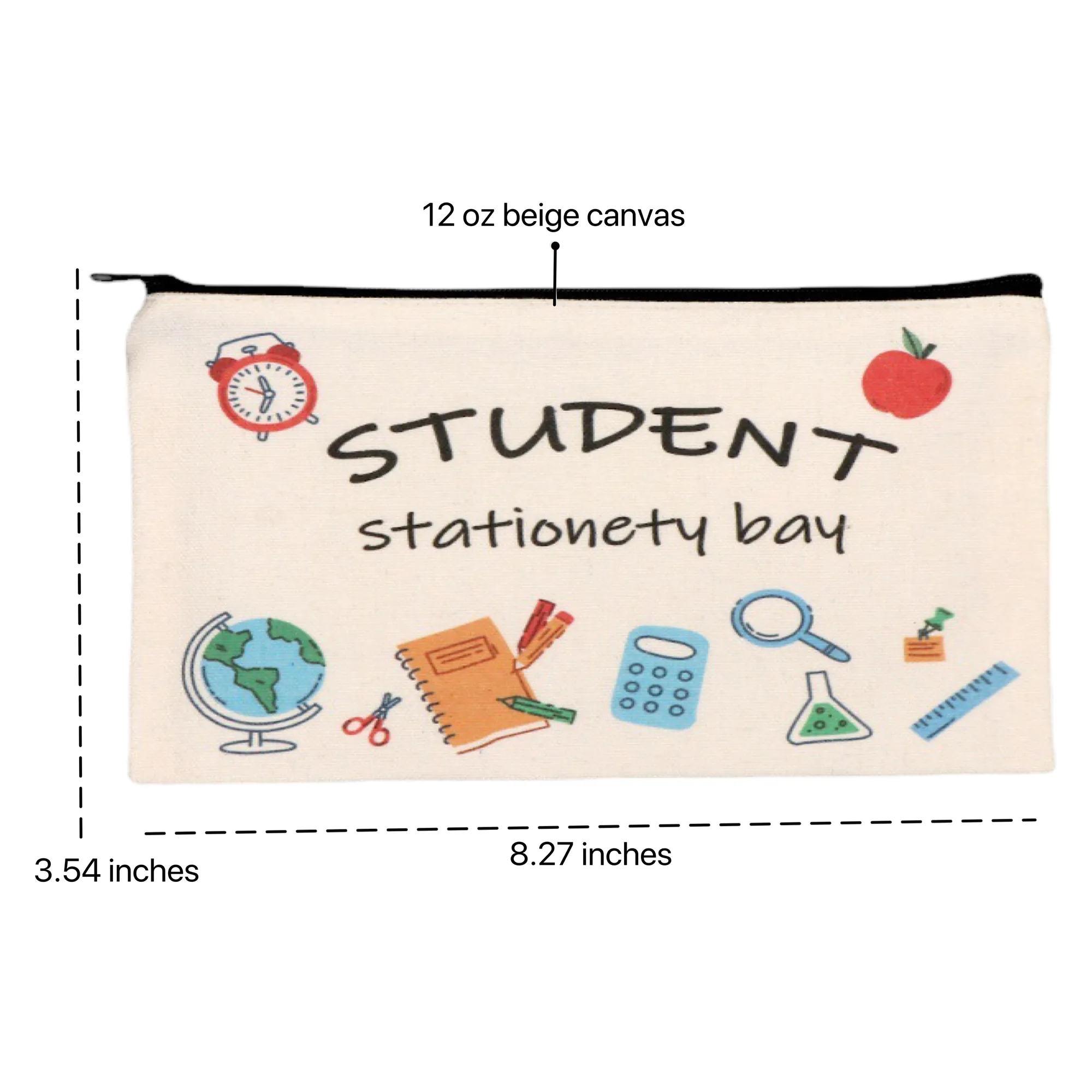 MOQ 100Full Color Multipurpose Canvas Zippered Pencil Case 3