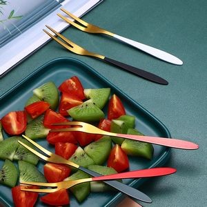 Colored 2 Teeth Fruit Dessert Fork 2