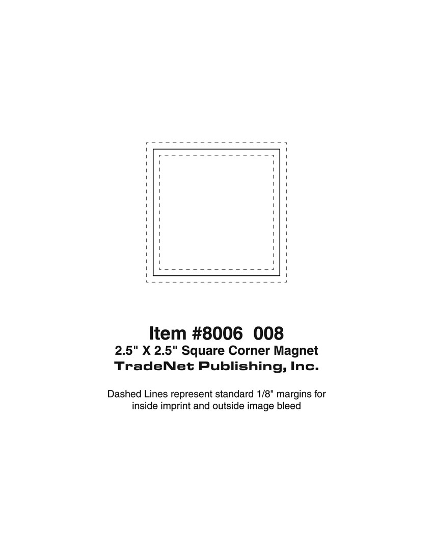 Magnet - 2.5x2.5 Square Corners - 30 Mil. 3