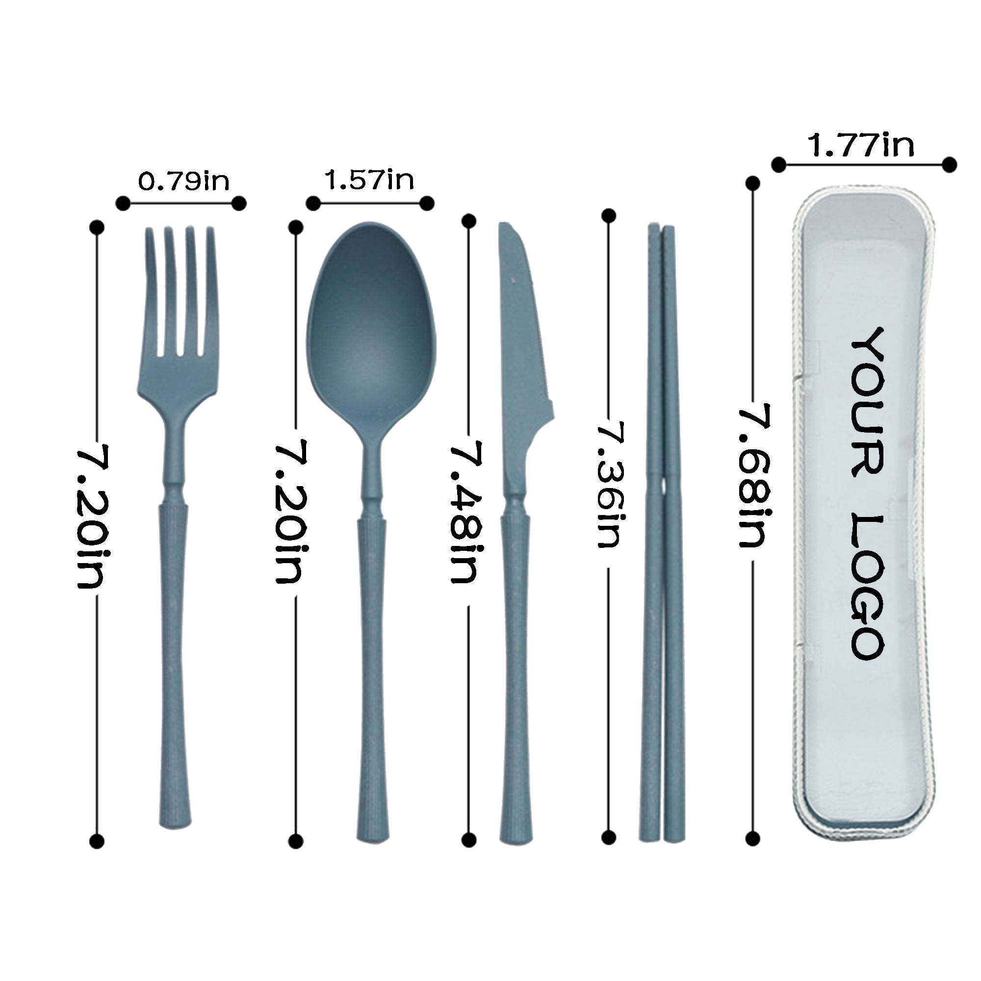 MOQ 20 PCS Eco-Friendly Travel Flatware 2