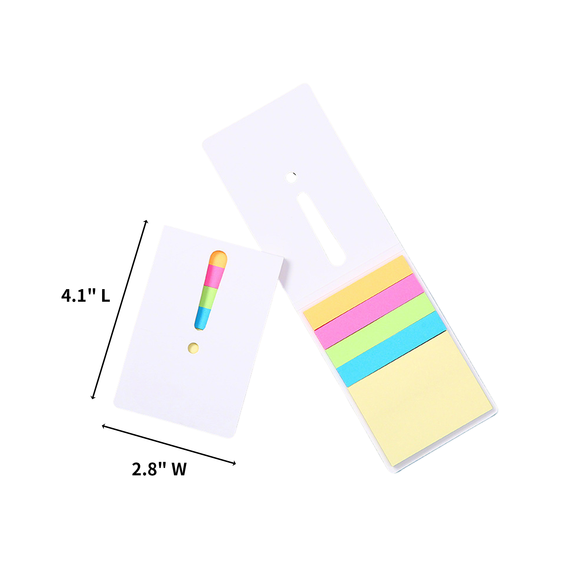 Kraft Cover Flip Top Memo Pad With Multi Color Sticky Note 4.1" X 2.8" 1