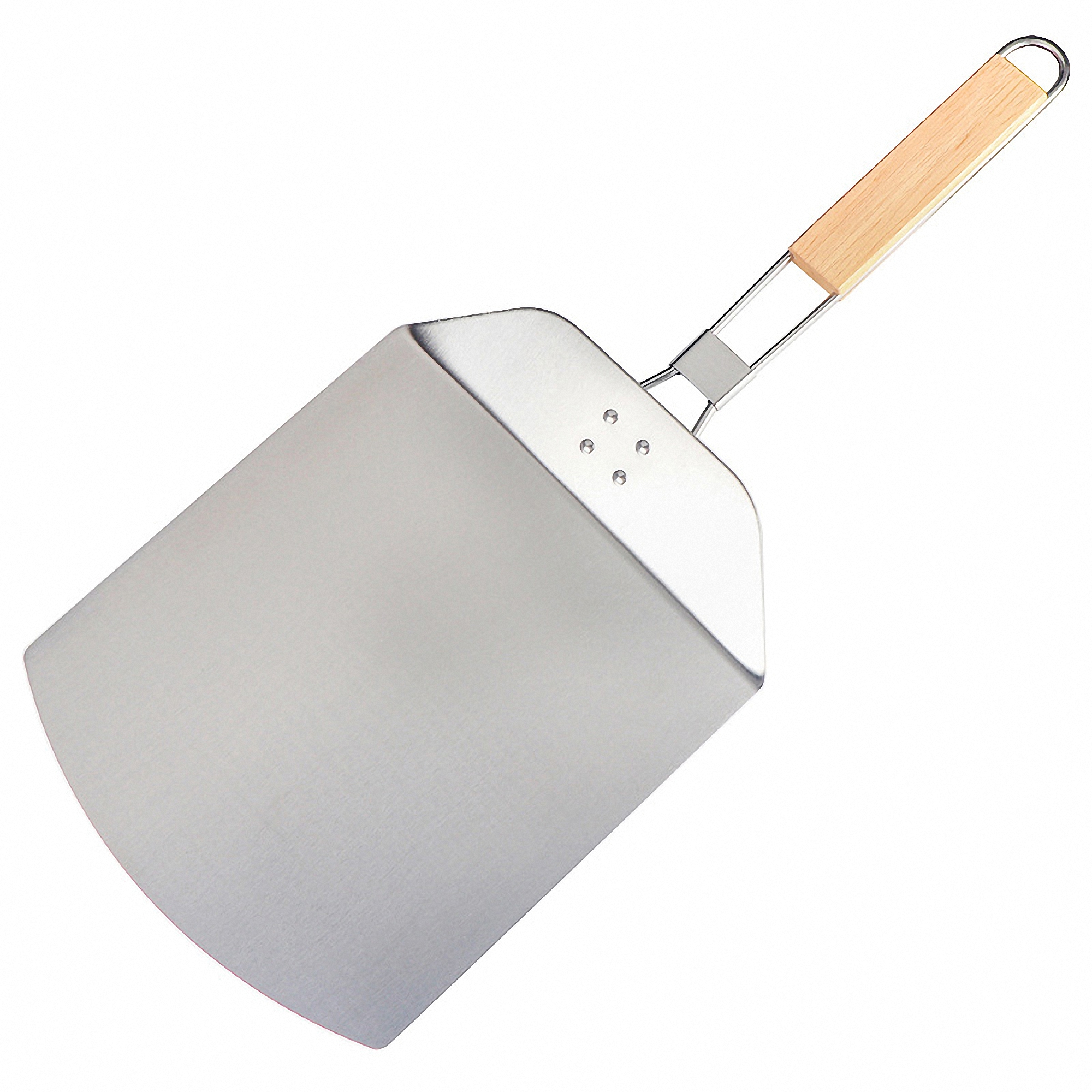Foldable Stainless Steel Pizza Peel Paddle, custom kitchen gadget with logo imprint 3