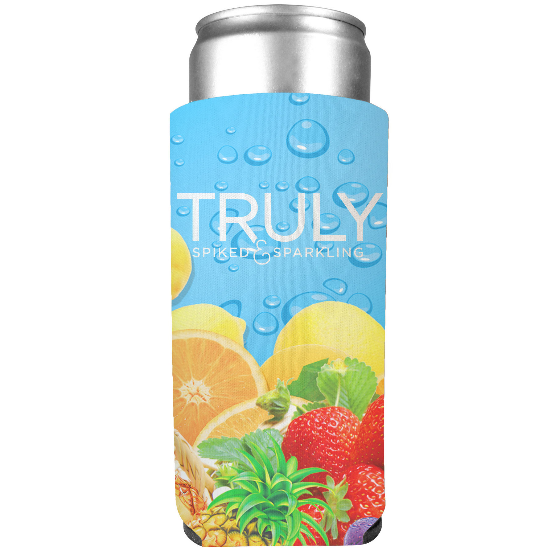 Collapsible 12 oz. Slim Foam Can Cooler - Full Color, custom koozie with logo imprint 2