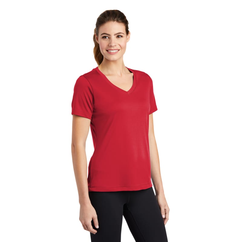 Sport-Tek Women's PosiCharge Competitor V-Neck Tee. 49