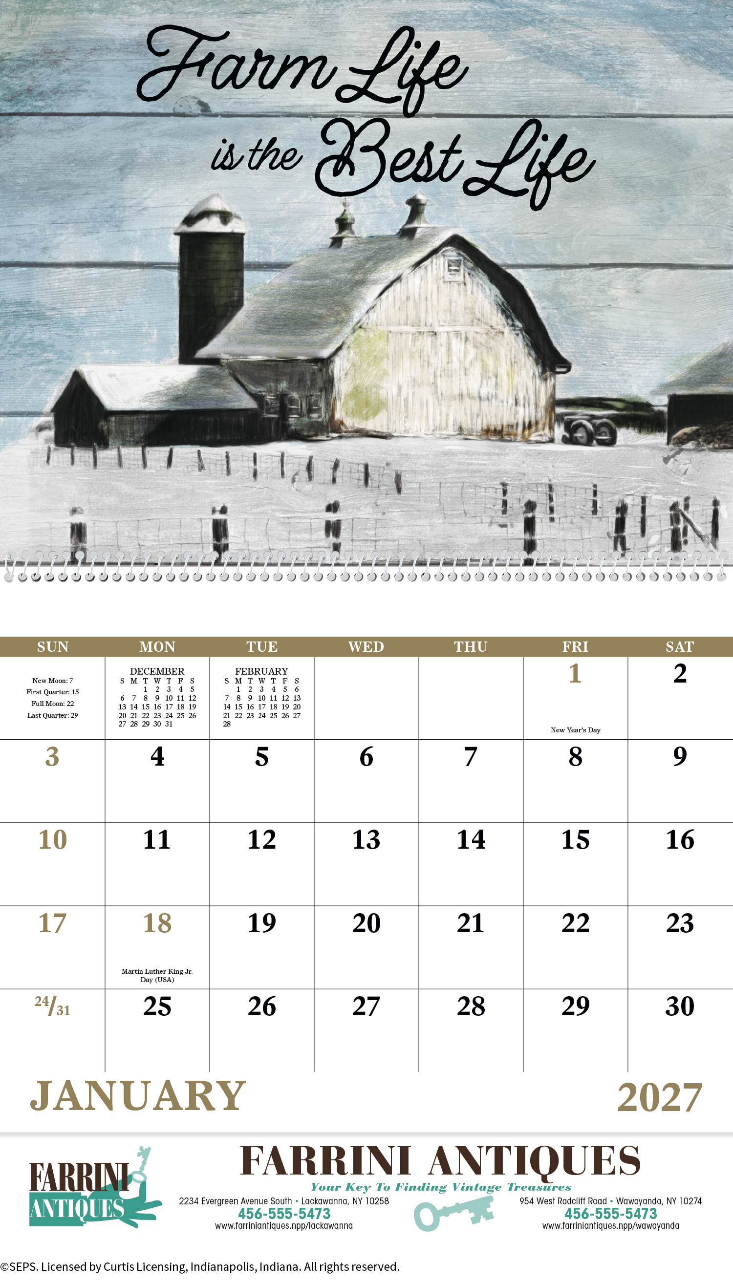 Good Value™ Country Days - Spiral Calendar 50