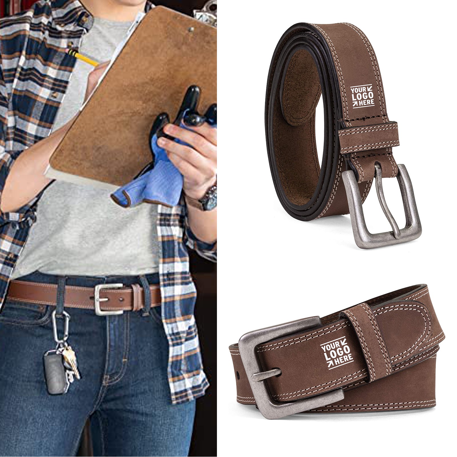 Men Real Leather Ratchet Dress Casual Belt 2