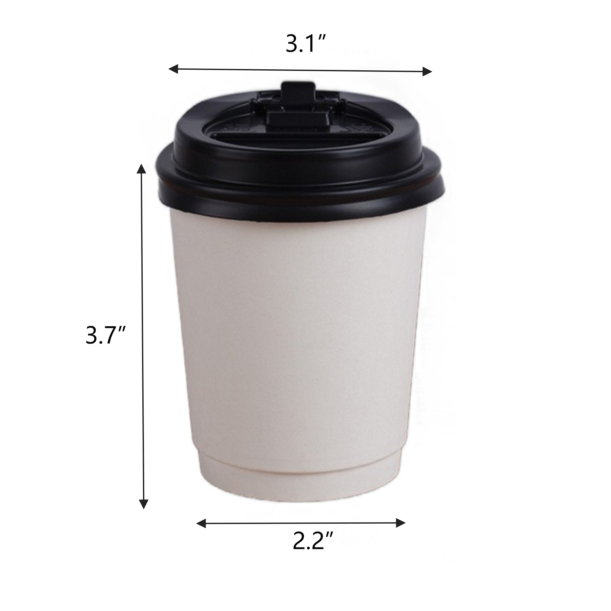 8 oz Disposable Coffee Cup with Lid MOQ 100 5