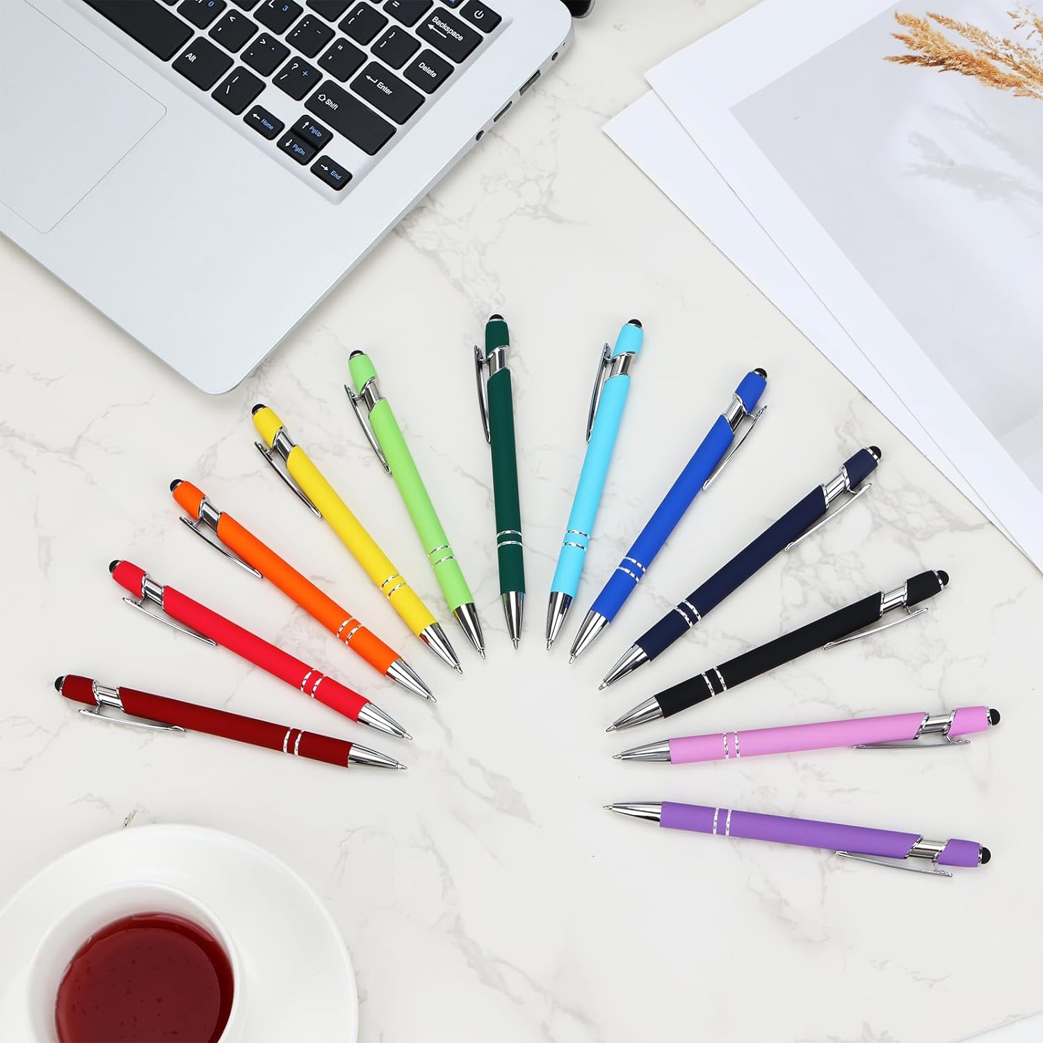 2-in-1 Stylus Retractable Ballpoint Pen with Stylus tip 4