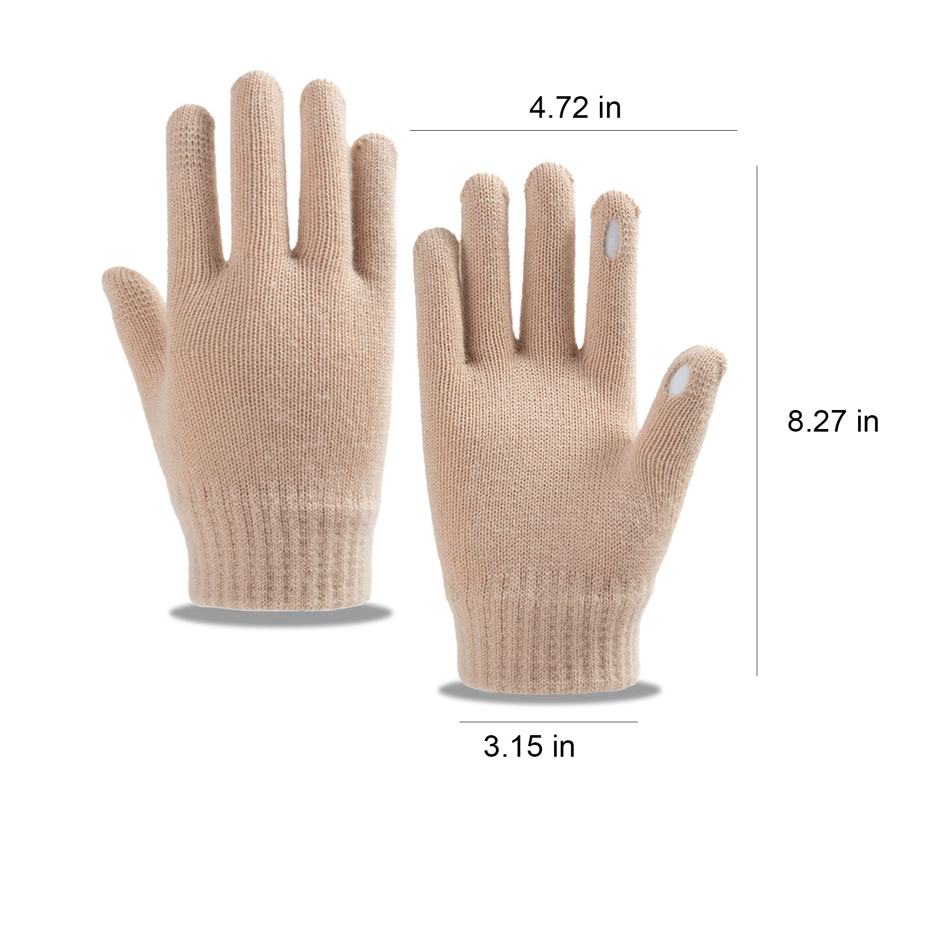 Solid Color Windproof Fingerless Gloves 6