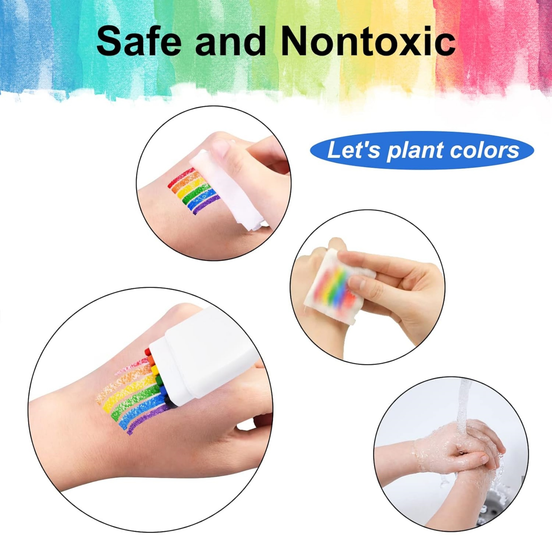 Rainbow Face Painting Supplies 4