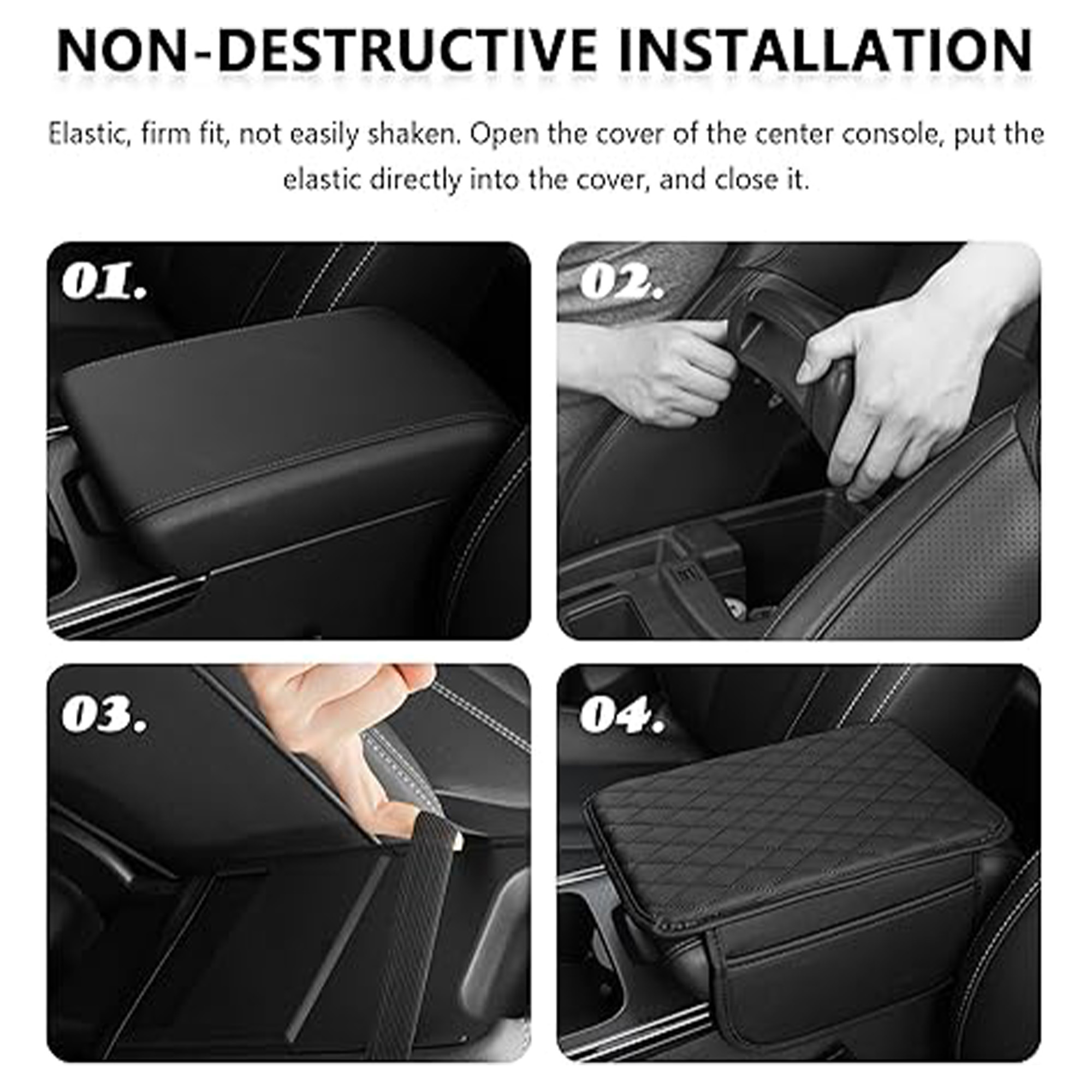 MOQ 20 Armrest Seat Box Pad with 2 Storage Bags 4