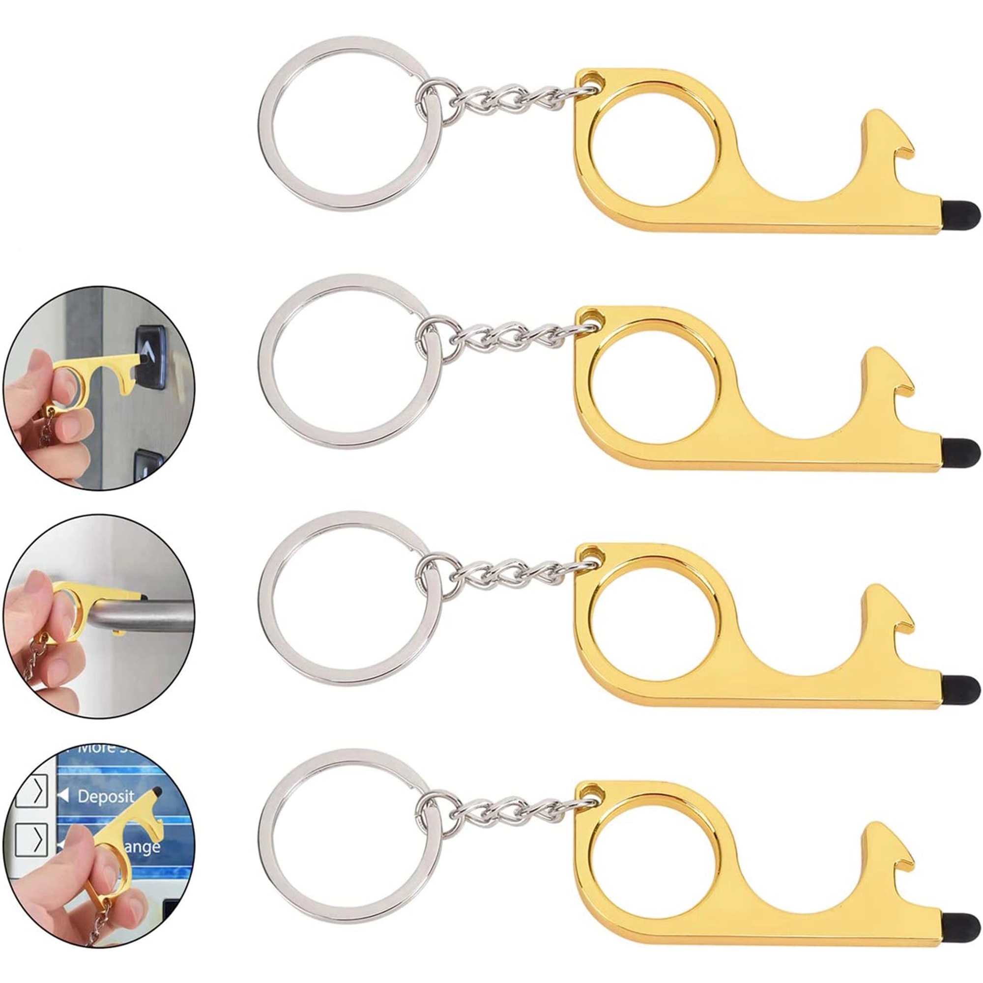 Portable Door Opener Tool With Key Ring 4