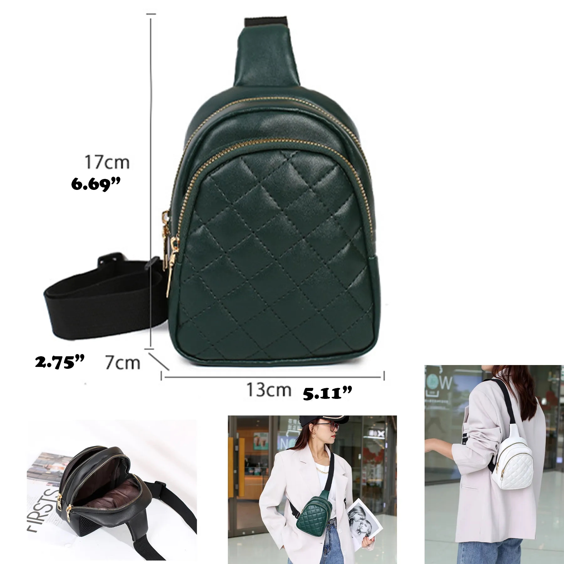 Leather Fanny Packs Chest Bag 2
