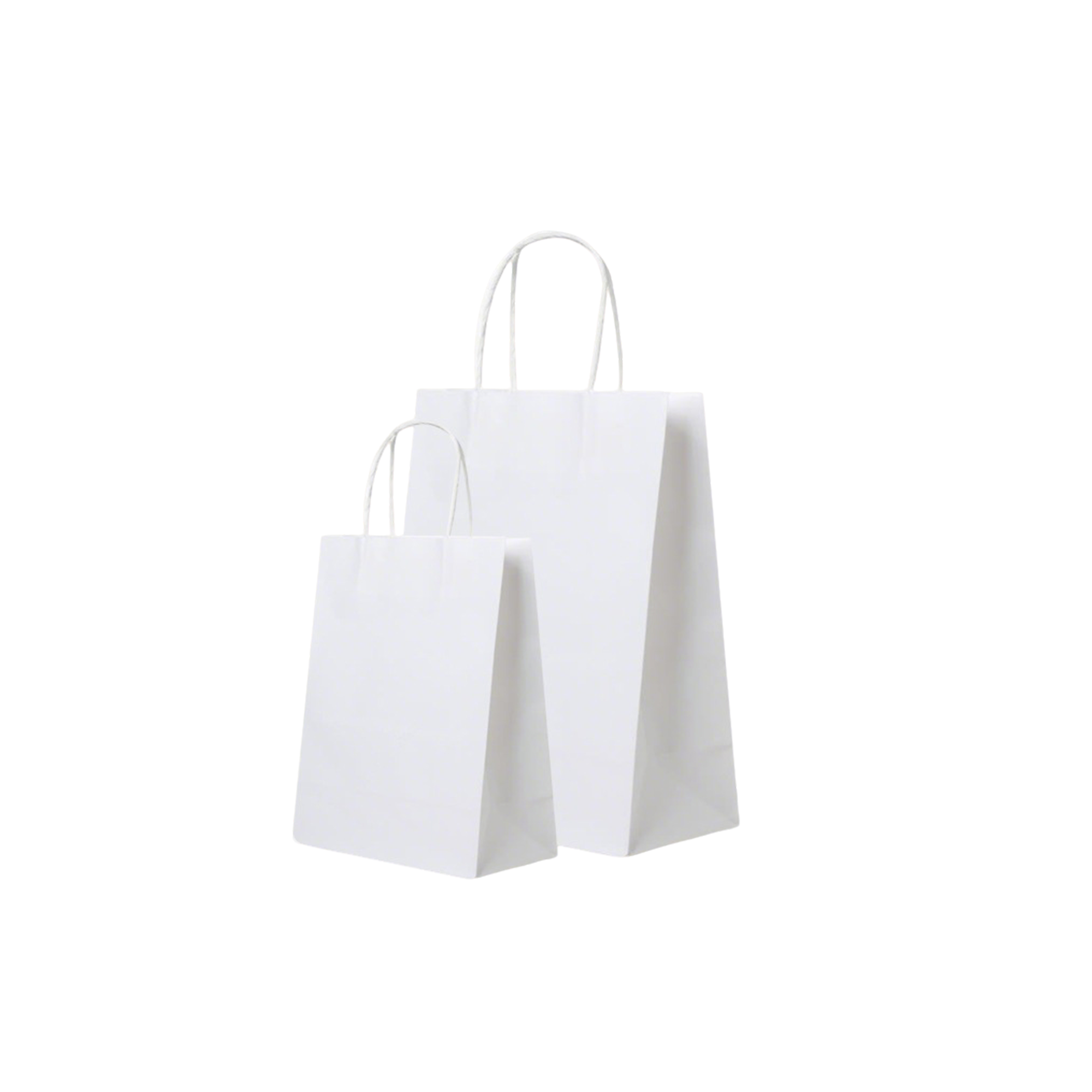 White Kraft Paper Shopper With Twisted Handle 8.3 X 4.4 X 10.7" 13
