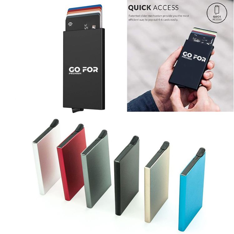 Aluminum Alloy RFID Blocking Pop Up Wallet/Slim Credit Card Holder 2